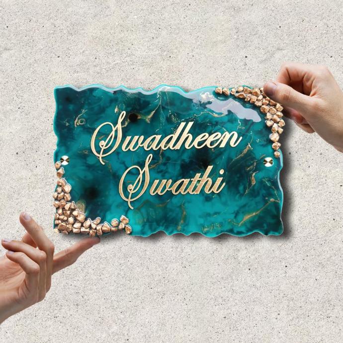 Blue Acrylic Name Plate
